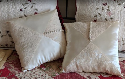 Pillows from moms dress